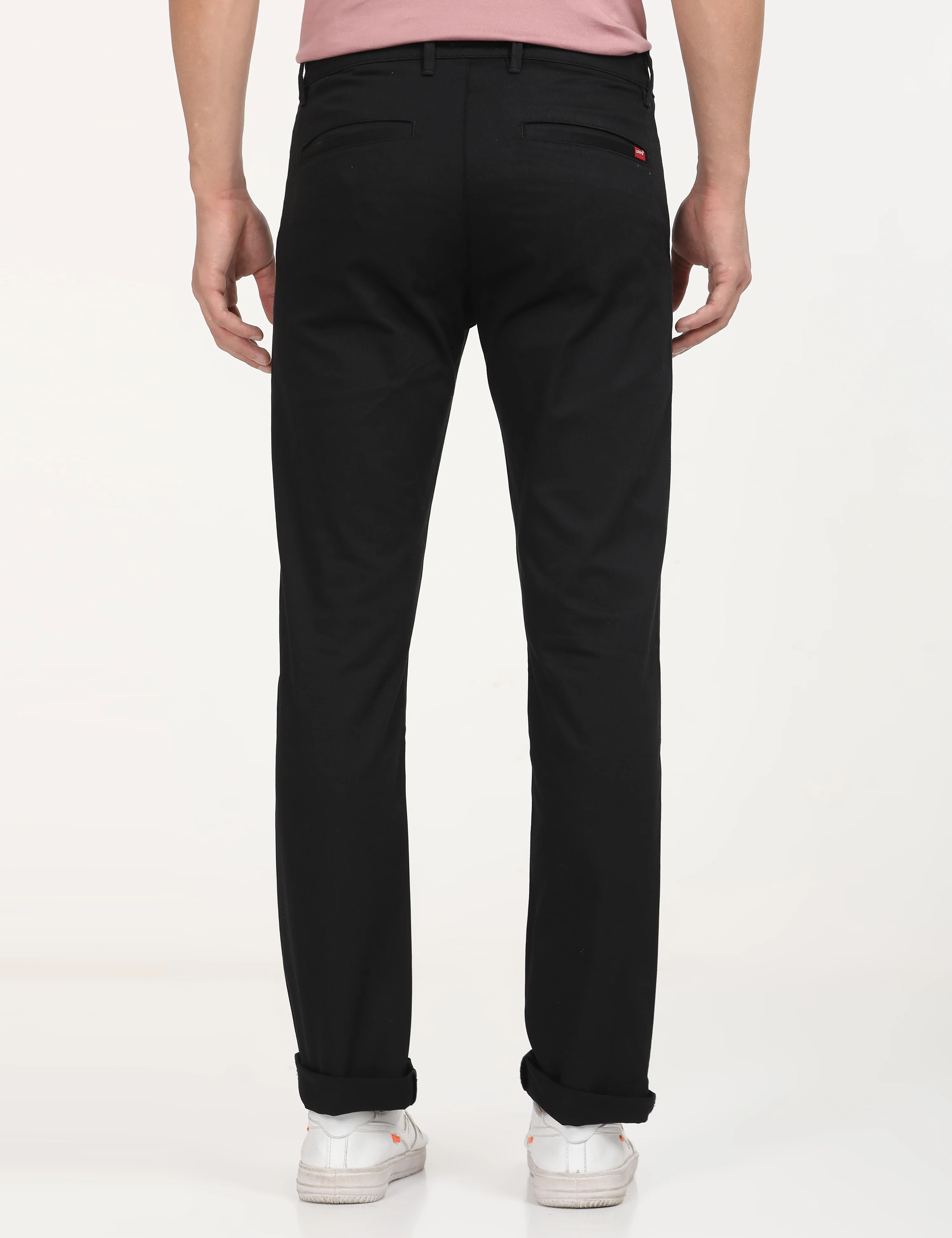 Men's Black Slim Fit Chinos - Image 3