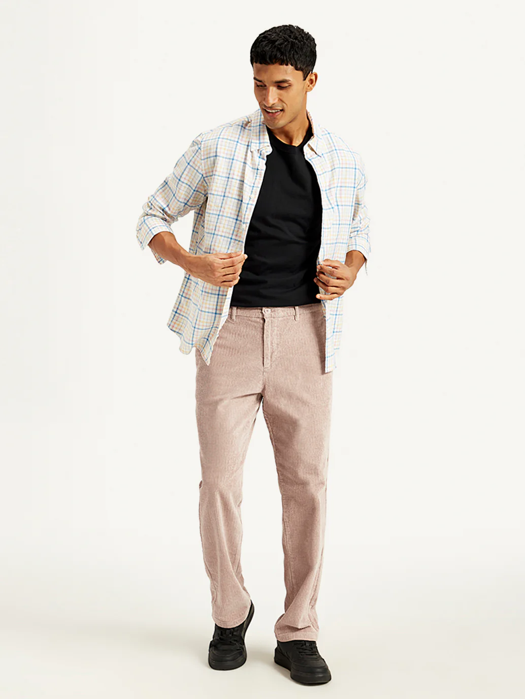 Men's Light Pink Straight Fit Chinos - Image 2