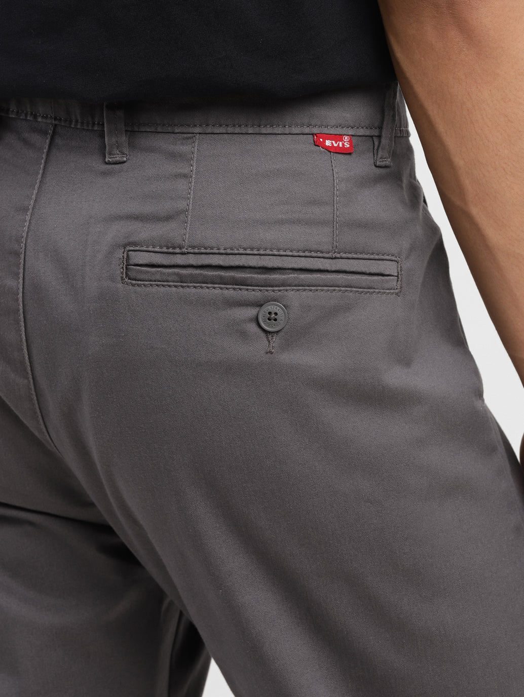 Men's Men's Grey Slim Fit Trousers - Image 5