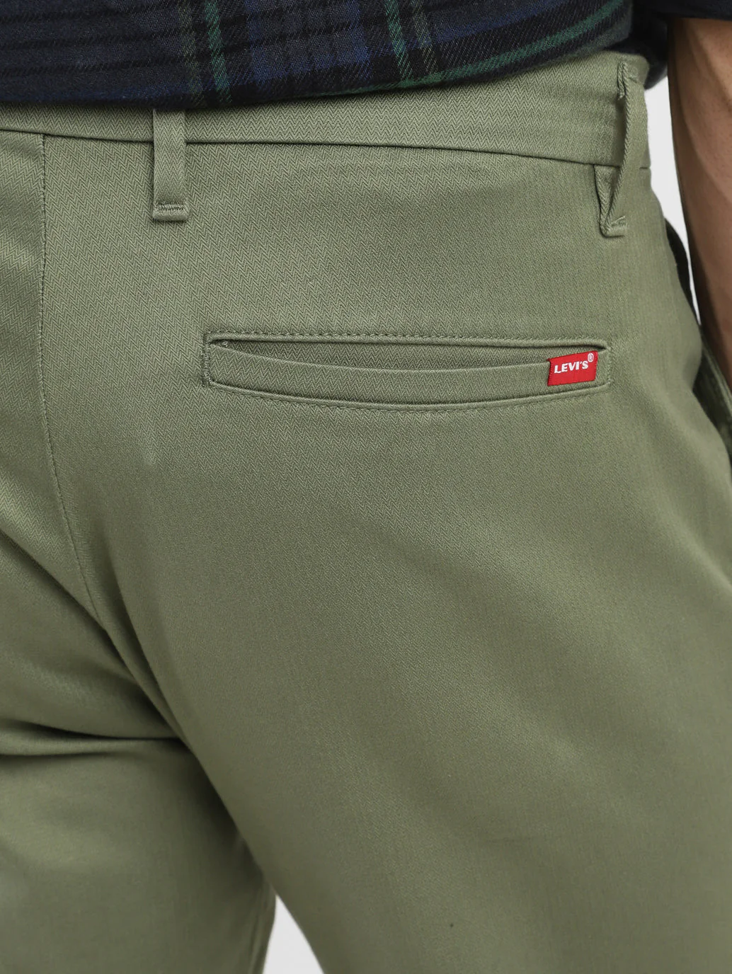 Men's Men's Olive Slim Fit Trousers - Image 5