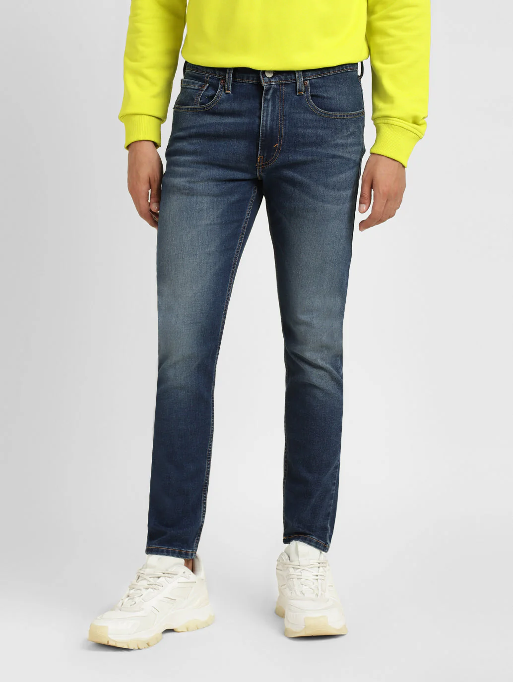 Men's Blue Skinny Fit Mid Rise Jeans - Image 2