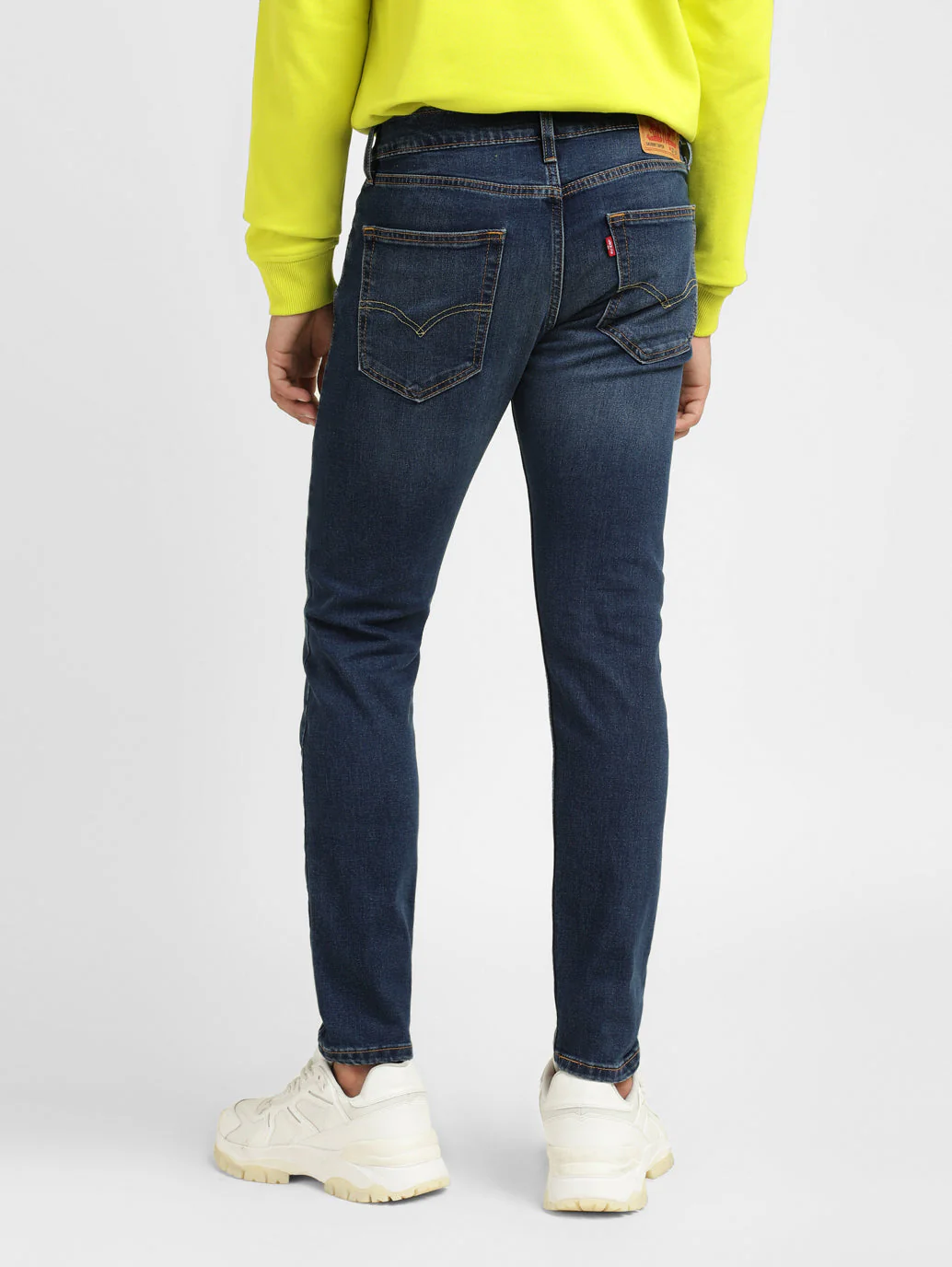 Men's Blue Skinny Fit Mid Rise Jeans - Image 3