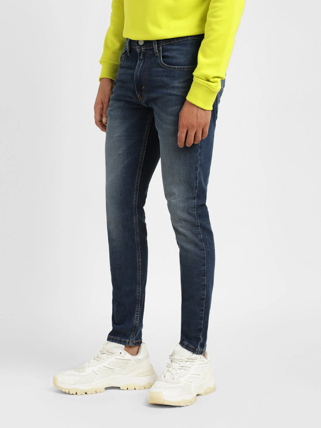 Men's Blue Skinny Fit Mid Rise Jeans - Image 4