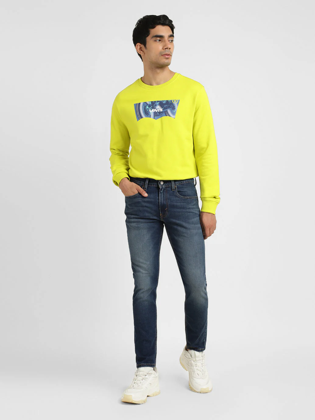 Men's Blue Skinny Fit Mid Rise Jeans - Image 7
