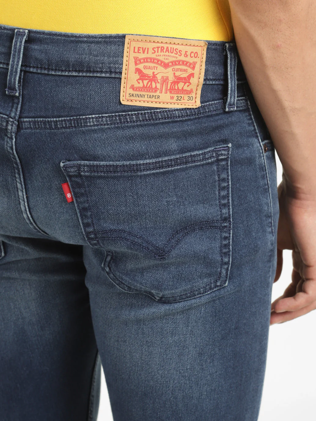 Men's Blue Skinny Fit Mid Rise Jeans - Image 5