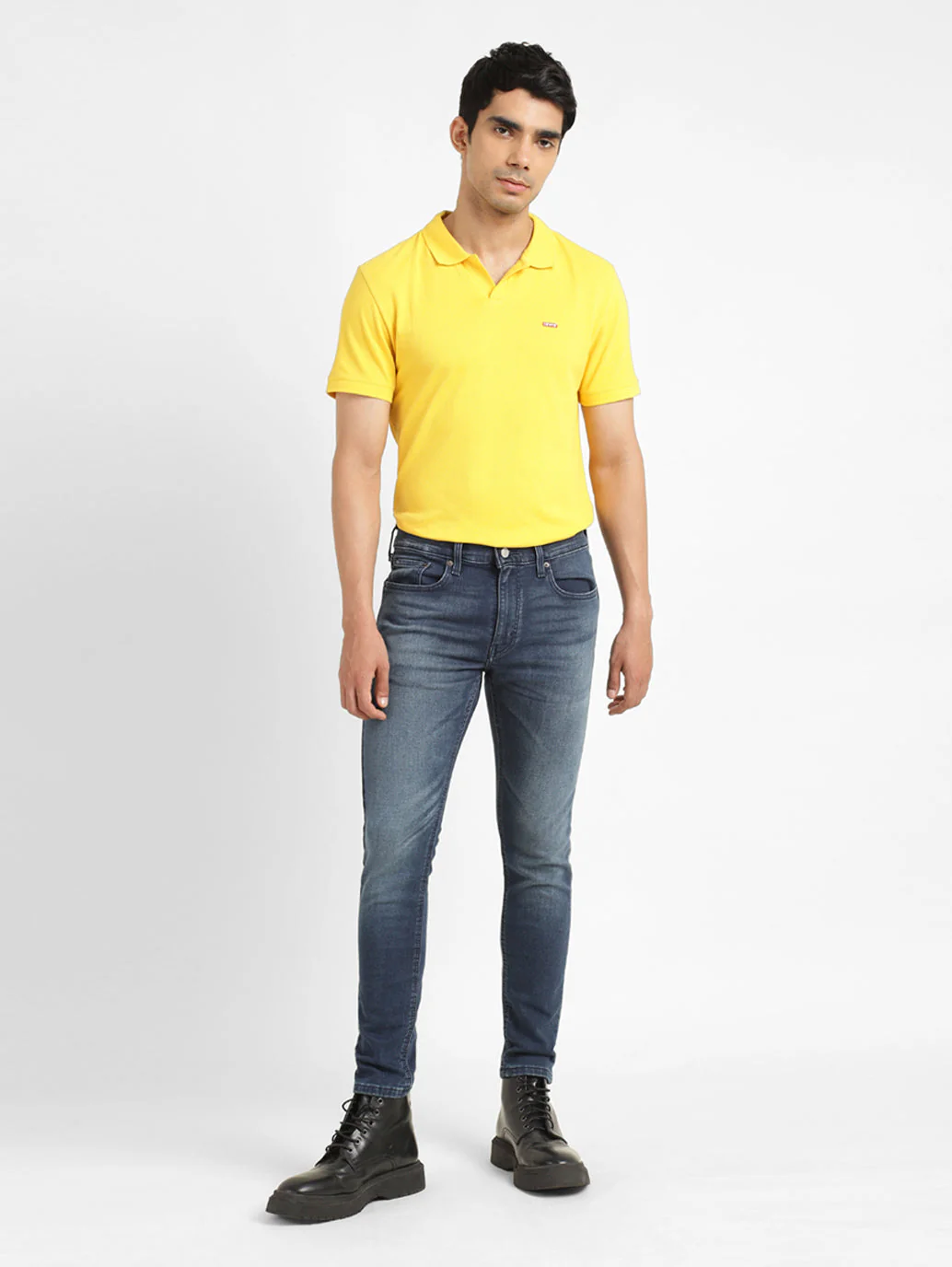 Men's Blue Skinny Fit Mid Rise Jeans - Image 7
