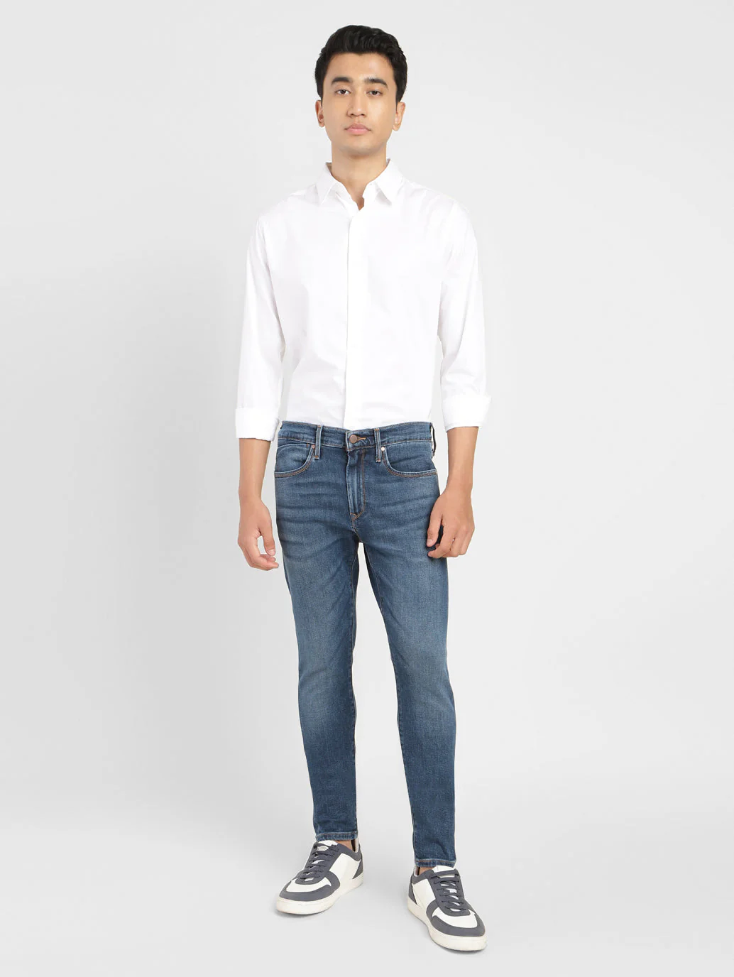 Men's Redloop Blue Skinny Fit Mid Rise Jeans - Image 7