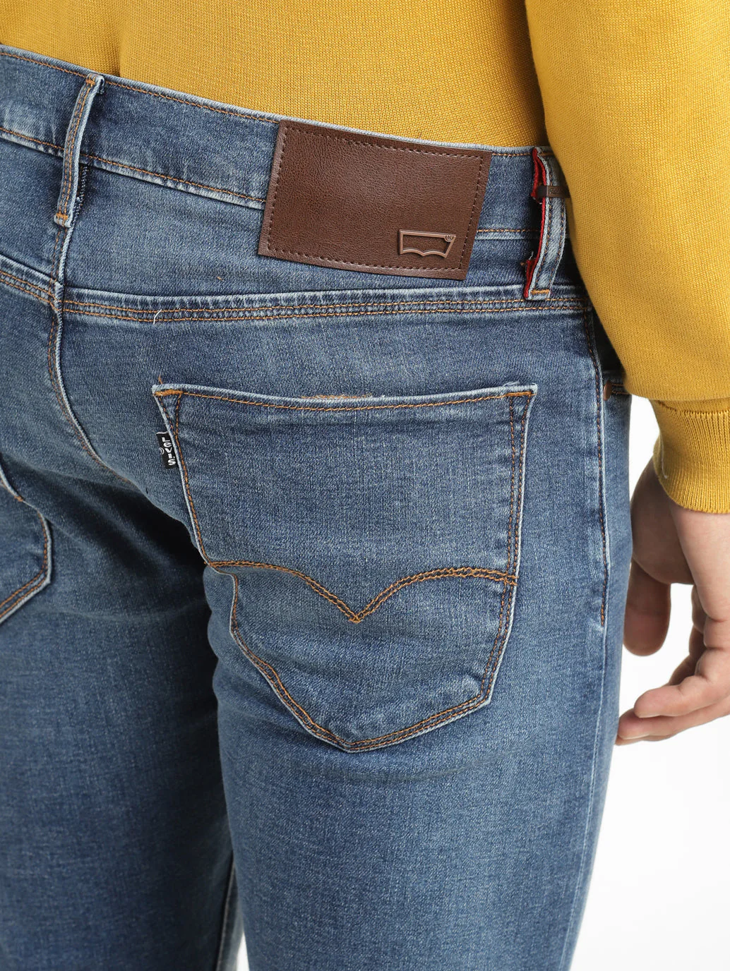 Men's Redloop Indigo Skinny Fit Mid Rise Jeans - Image 5