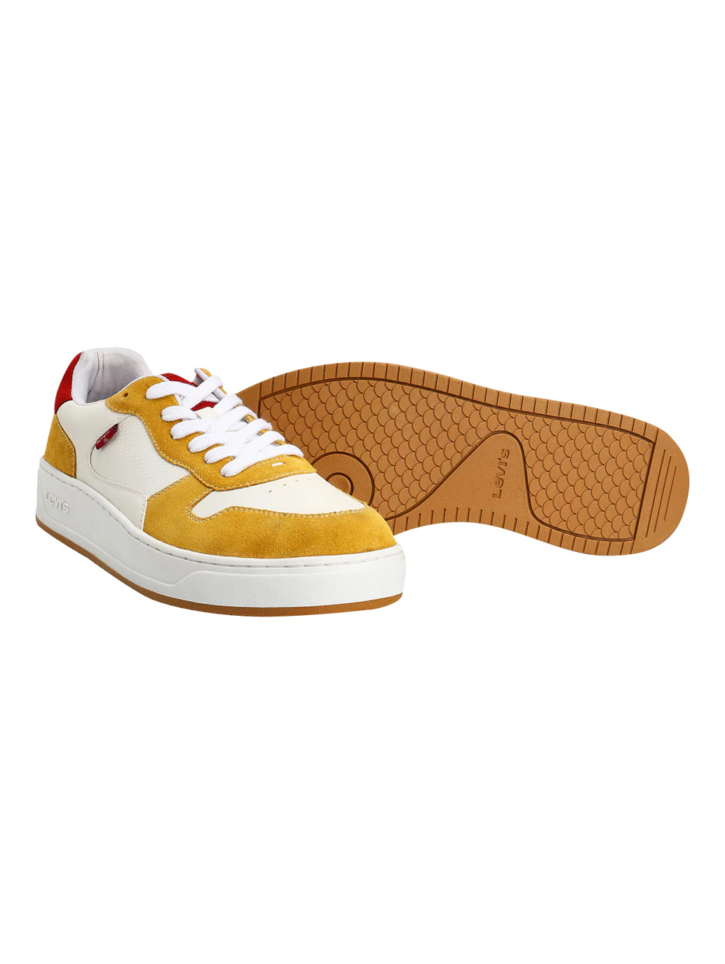 Men's Mustard Colorblock Sneakers - Image 3