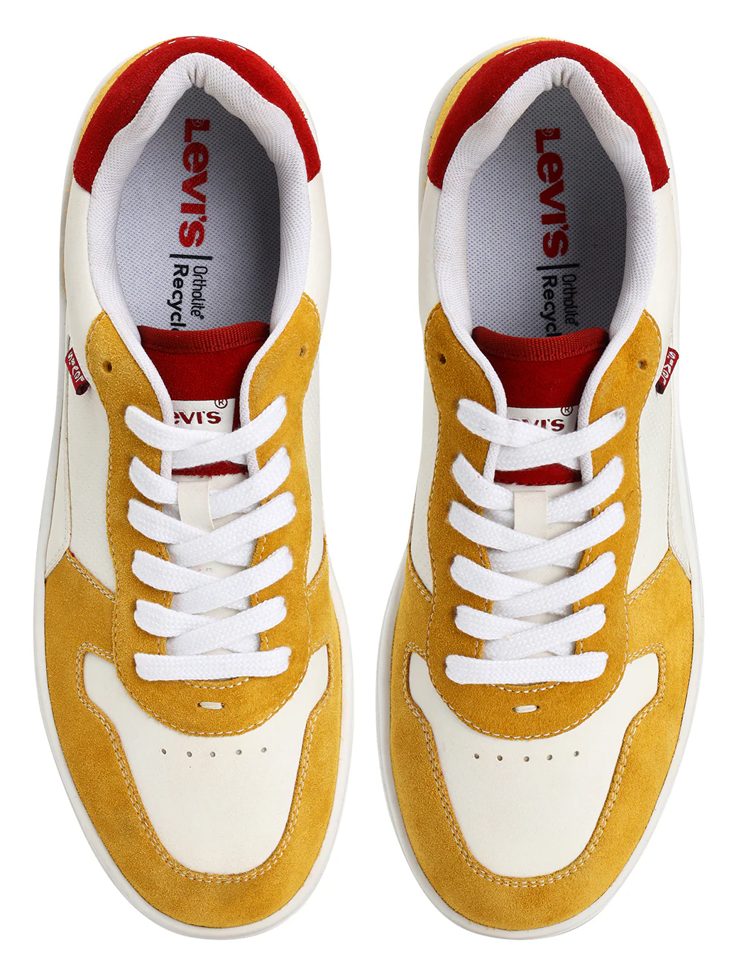 Men's Mustard Colorblock Sneakers - Image 4