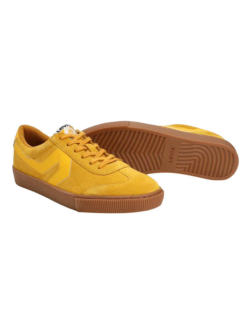 Men's Mustard Solid Sneakers - Image 3