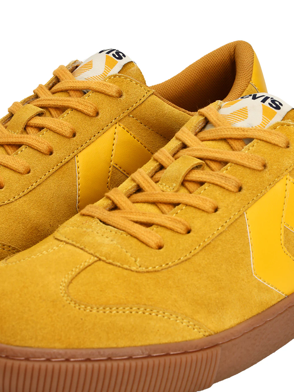 Men's Mustard Solid Sneakers - Image 6