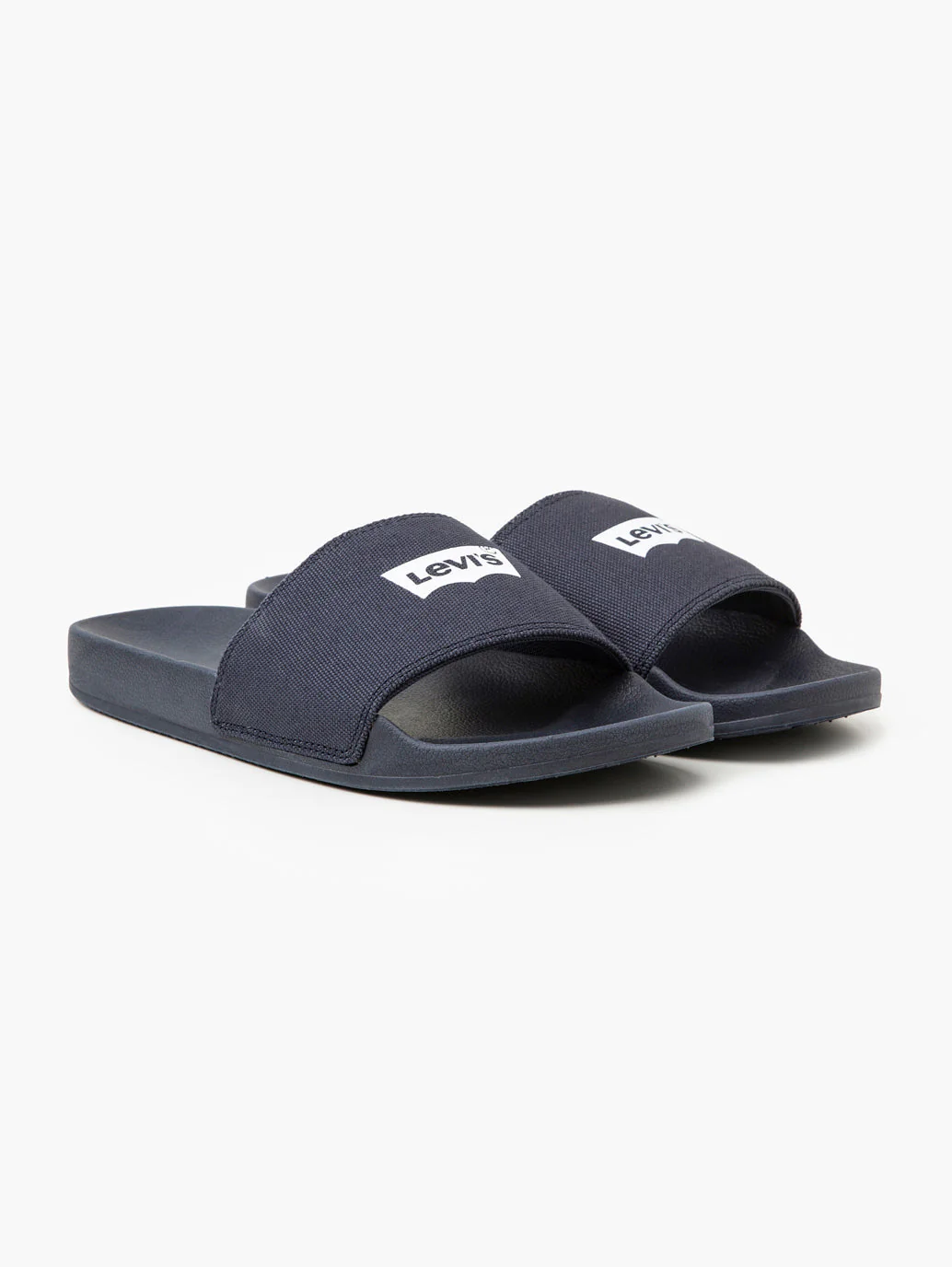 Men's Navy Blue Batwing Logo Slides - Image 2