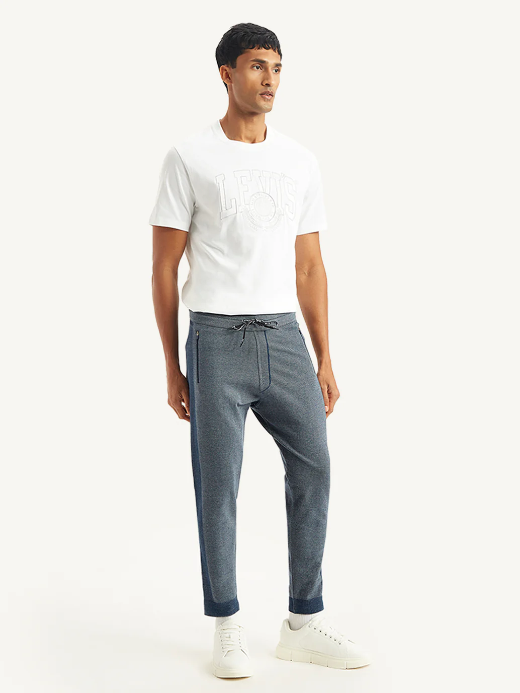 Men's Navy Jogger Trousers - Image 6