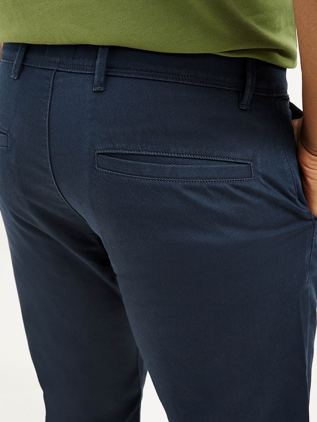 Men's Navy Authentic Straight Fit Chino Pants - Image 4