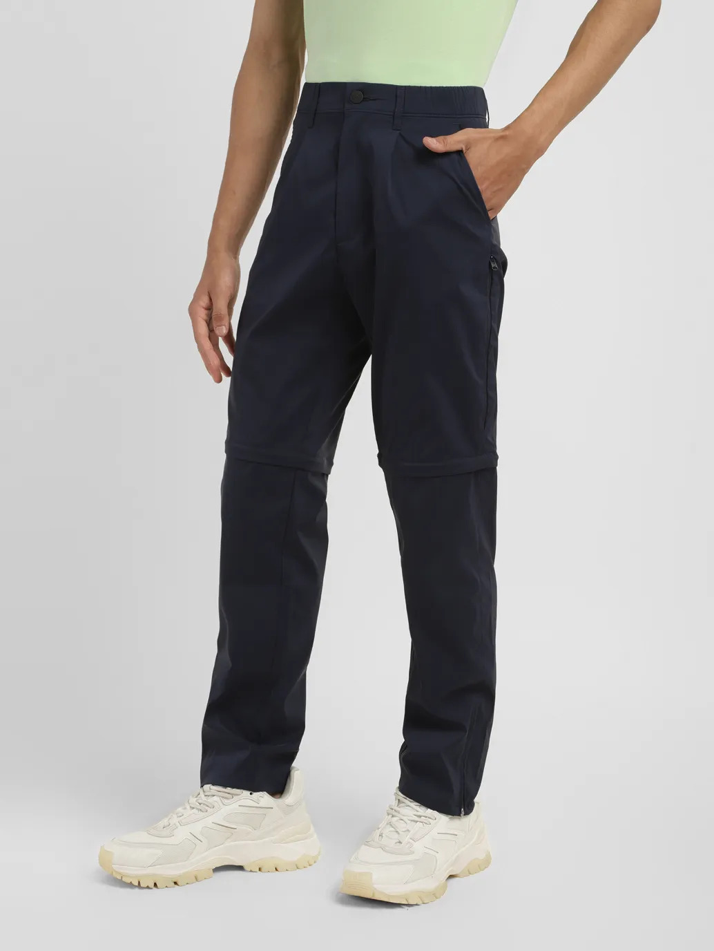 Men's Navy Regular Fit Detachable Cargo - Image 5