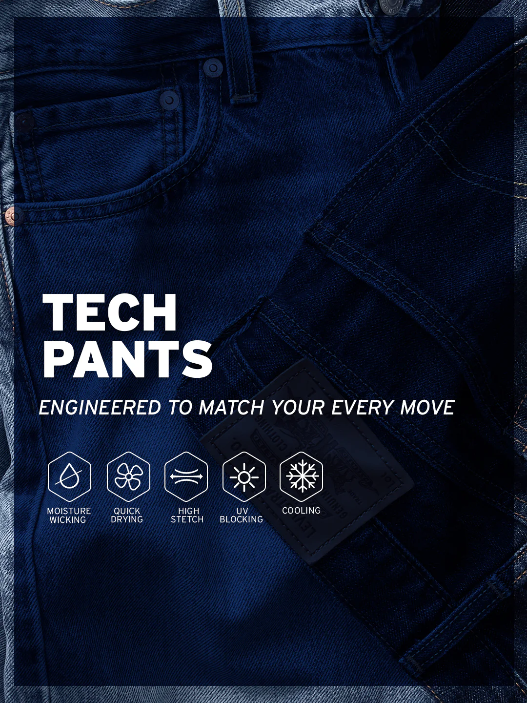Men's Olive Slim Fit Tech Pant Chinos - Image 2