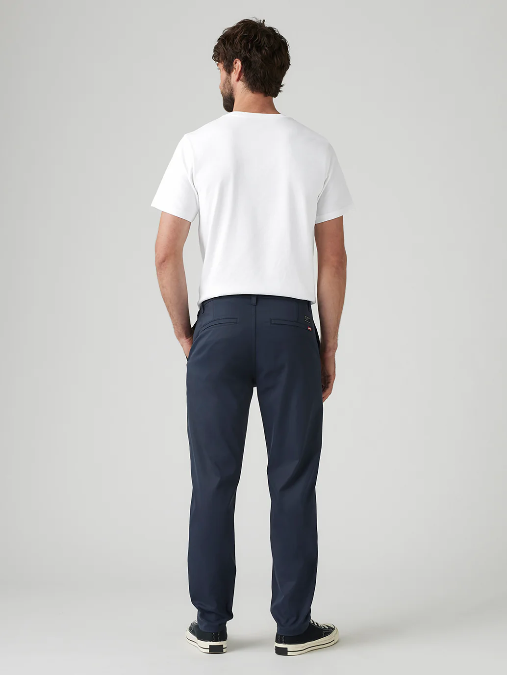 Men's Navy Regular Fit Tech Pant - Image 5