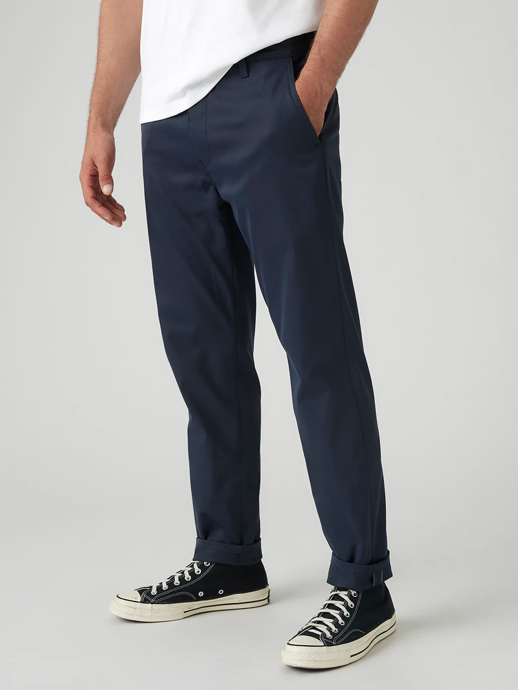 Men's Navy Regular Fit Tech Pant - Image 6