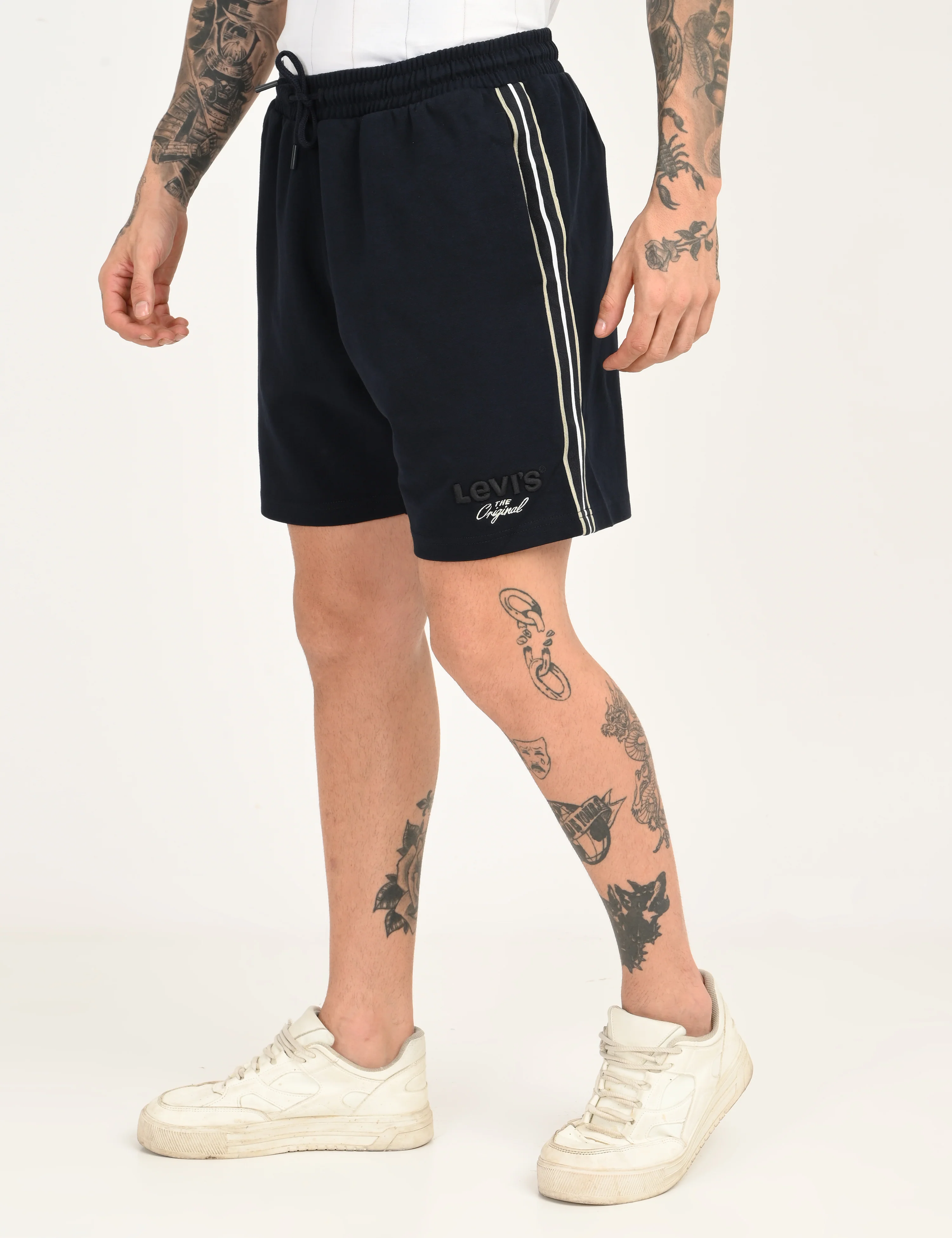 Men's Navy Regular Fit Shorts - Image 2
