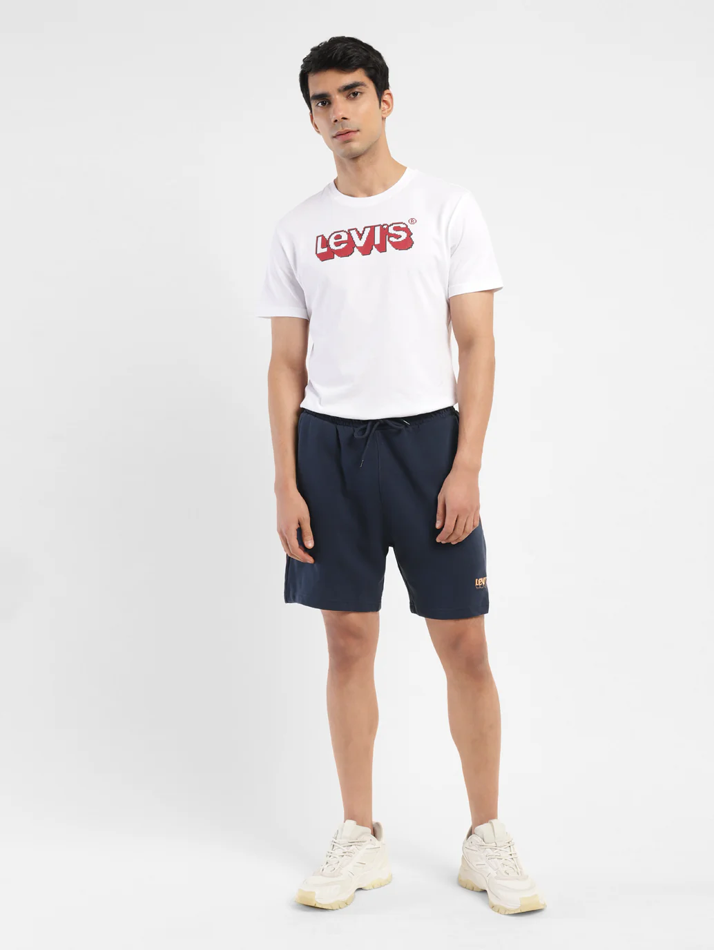 Men's Navy Regular Fit Shorts - Image 9