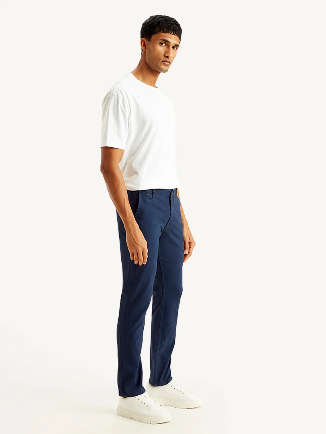 Men's Navy Slim Fit Chinos - Image 3
