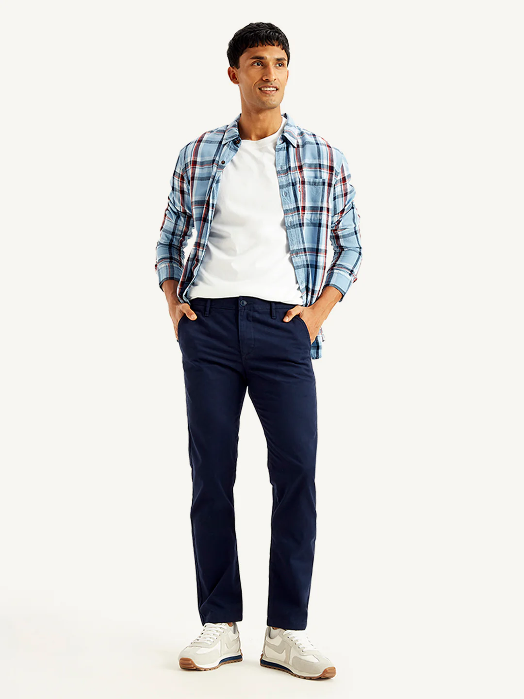Men's Navy Slim Fit Chinos - Image 5