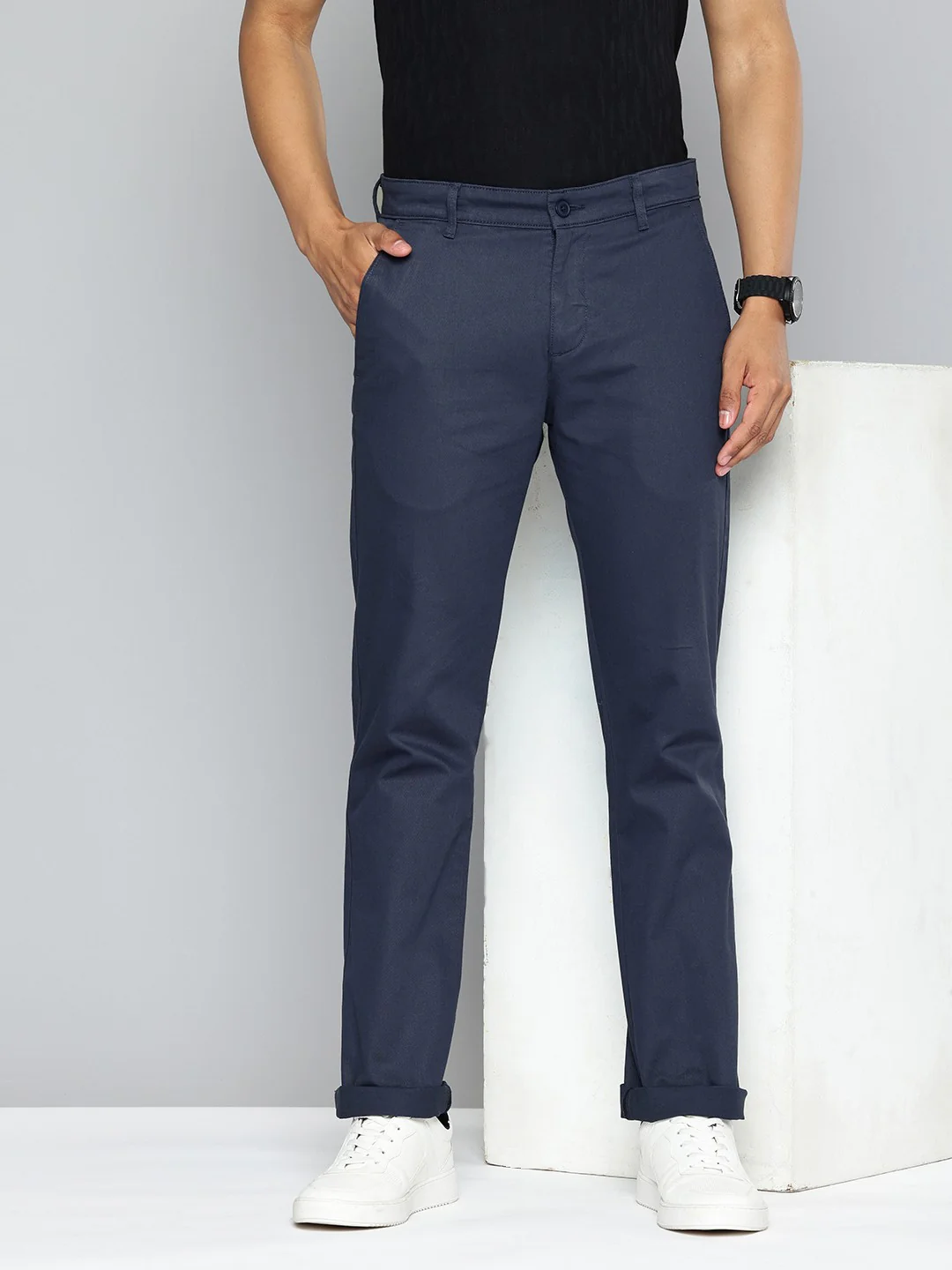 Men's Navy Slim Fit Chinos