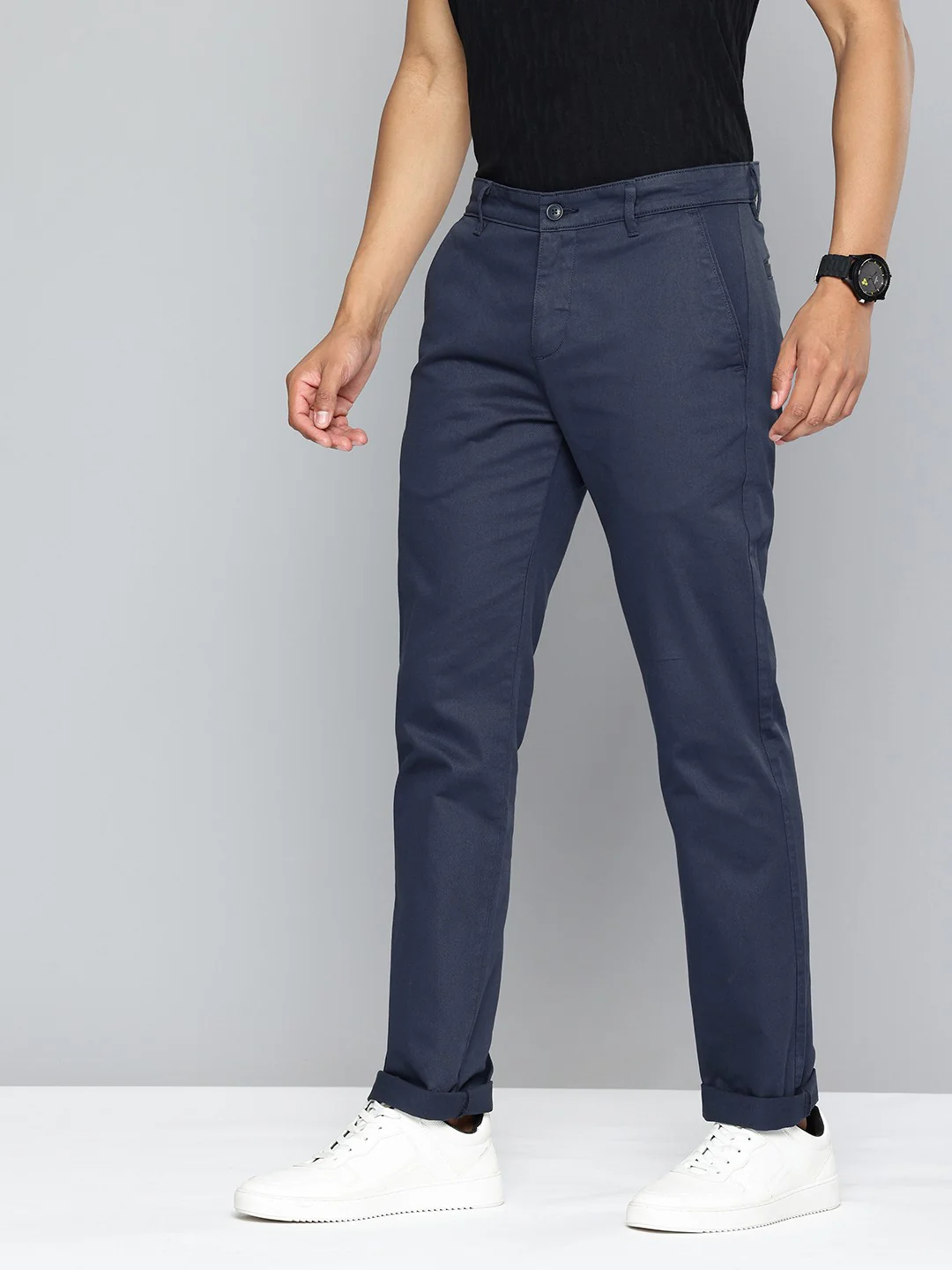 Men's Navy Slim Fit Chinos - Image 2