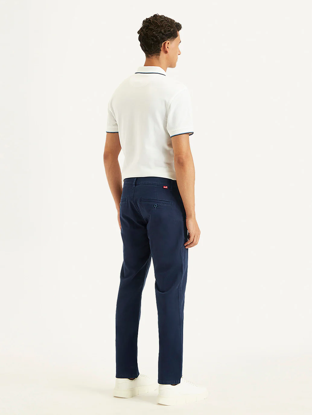 Men's Navy Slim Fit Chinos - Image 5
