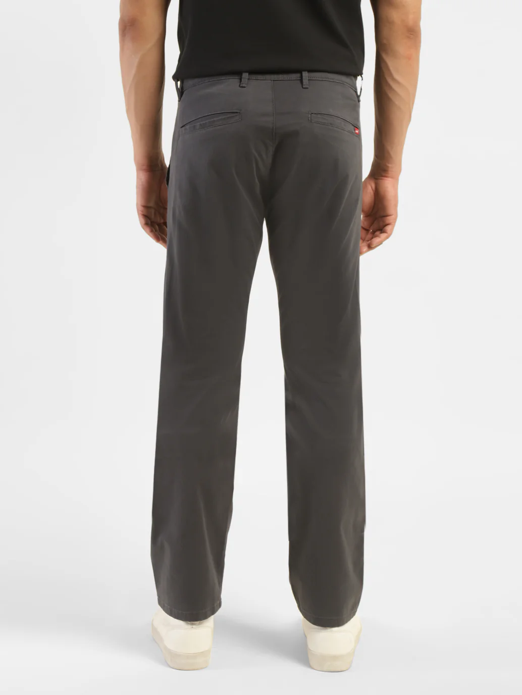 Men's Grey Slim Tapered Fit Chinos - Image 2