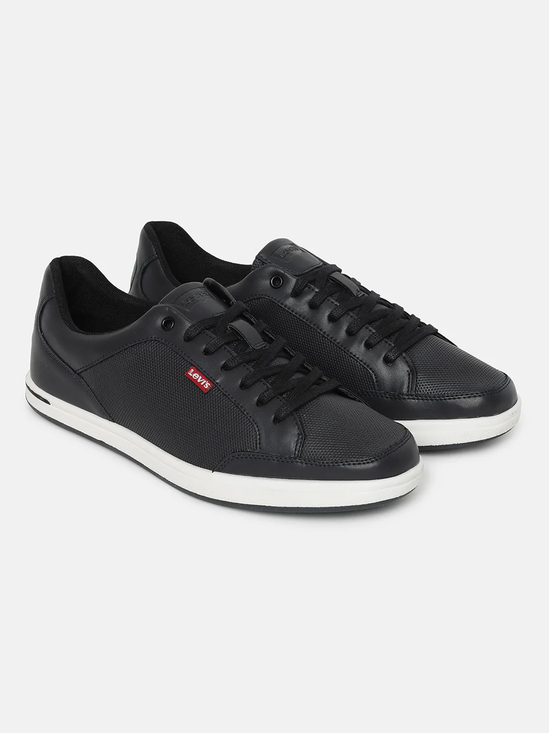 Men's Black Solid Shoes