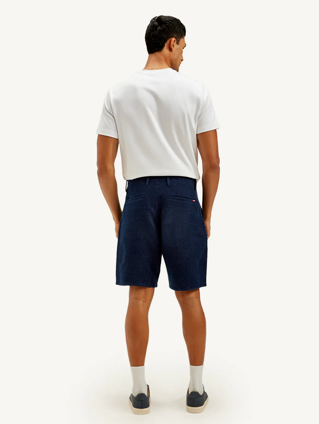 Men's Navy Tapered Shorts - Image 2