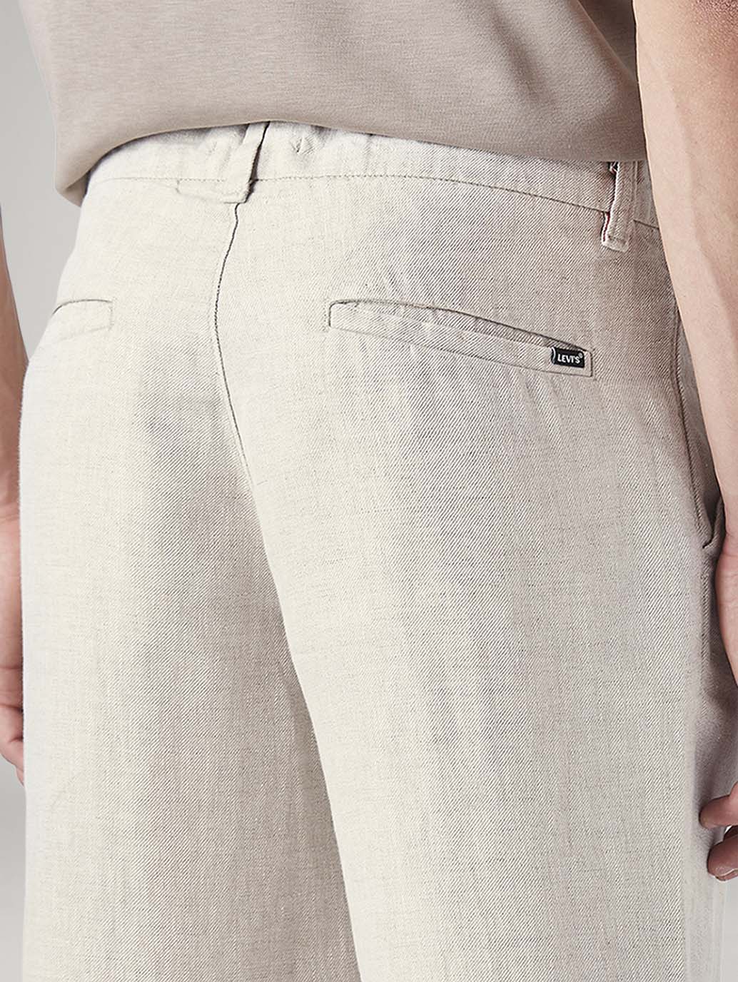 Men's Authentic Relaxed Straight Fit Mid Rise Linen Chinos - Image 5