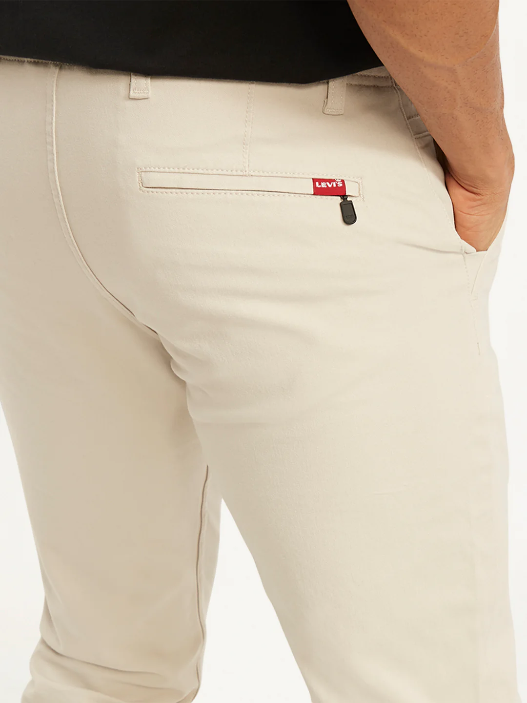 Men's Off White Slim Fit Chinos - Image 5