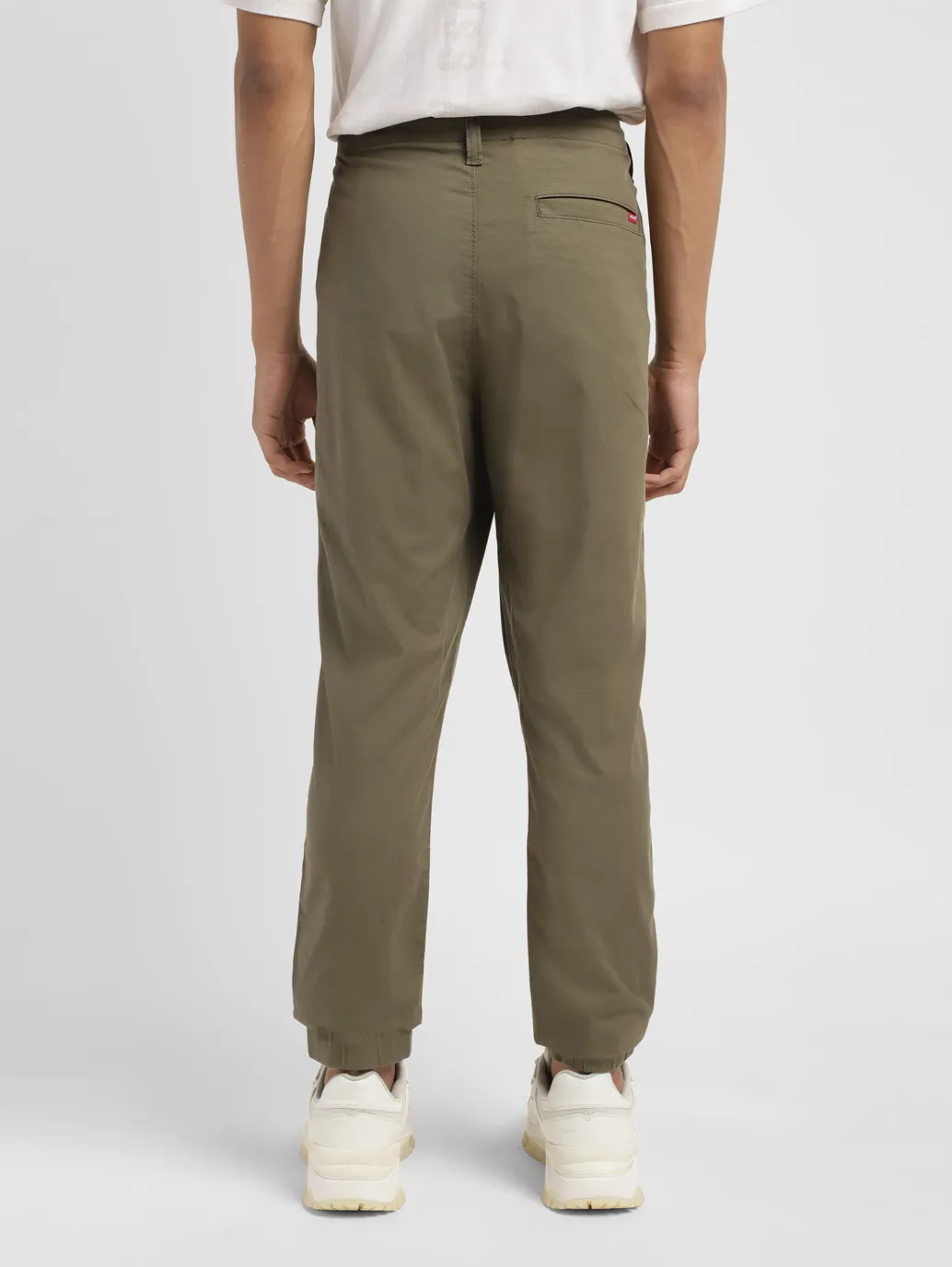 Men's Olive Regular Fit Joggers - Image 3