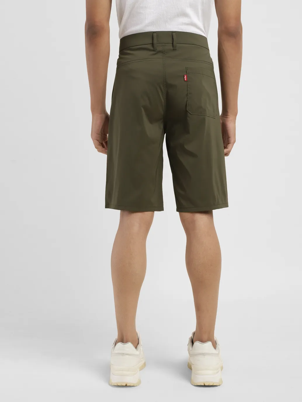 Men's Olive Regular Fit Shorts - Image 3