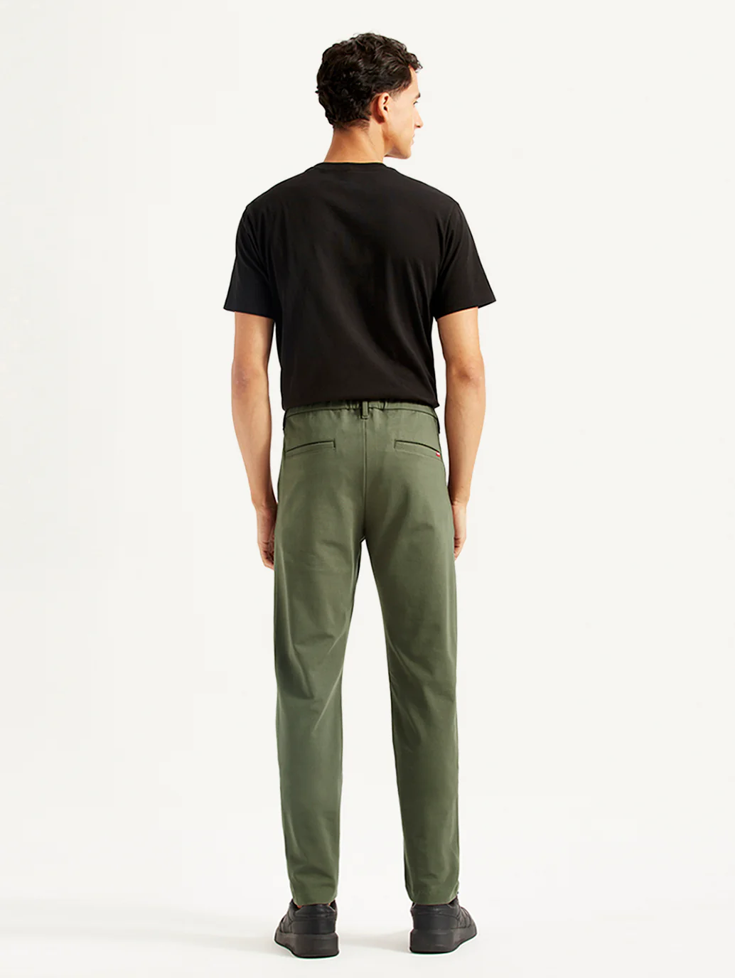 Men's Olive Slim Fit Tech Pant Chinos - Image 5