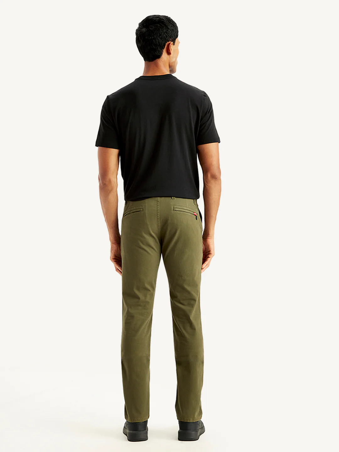 Men's Olive Slim Fit Chinos - Image 2