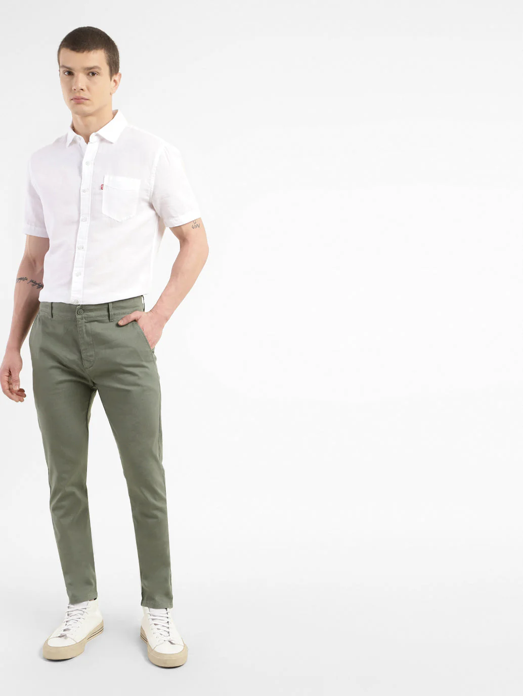 Men's Slim Tapered Fit Trousers - Image 2