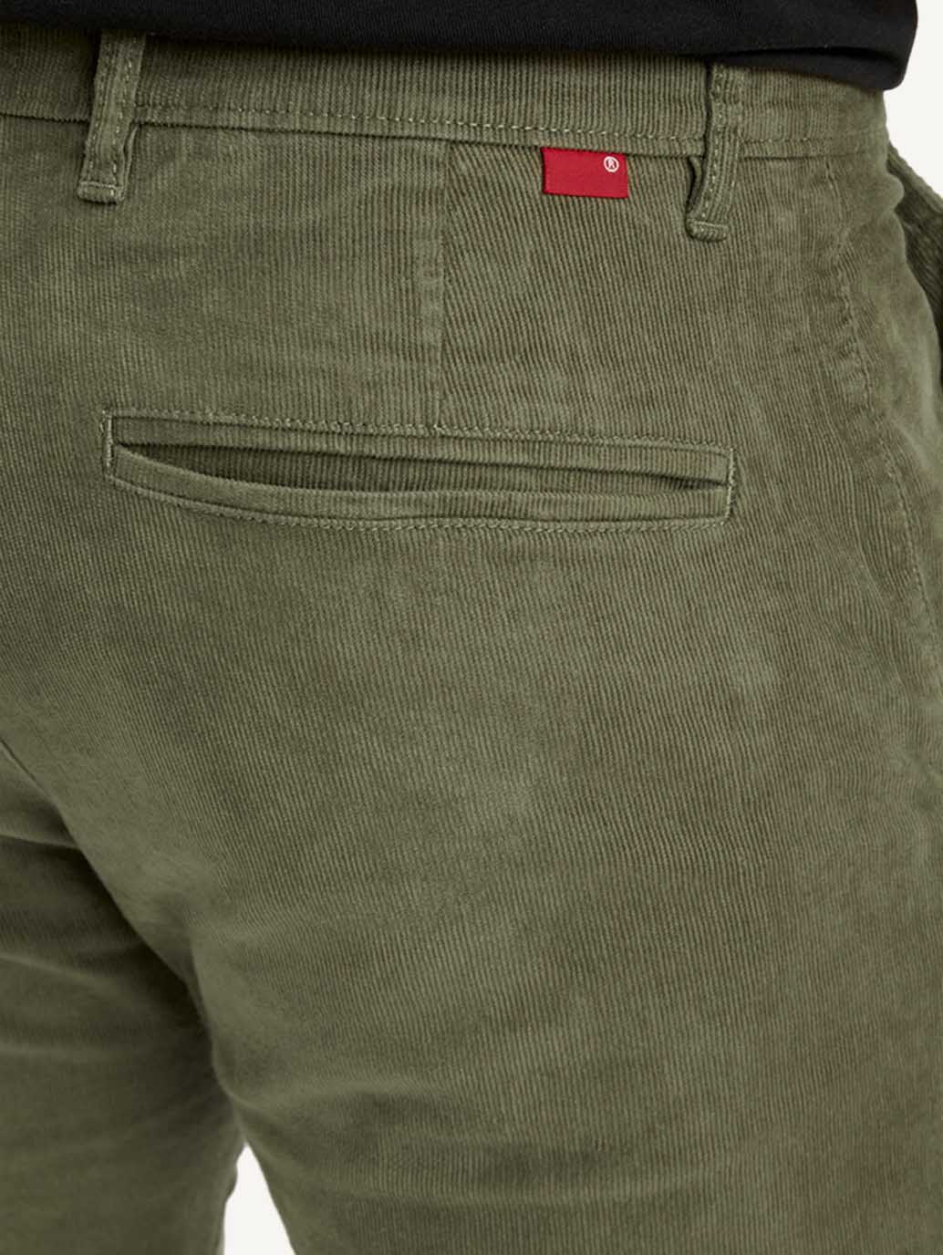Men's Olive Slim Tapered Fit Chinos - Image 4