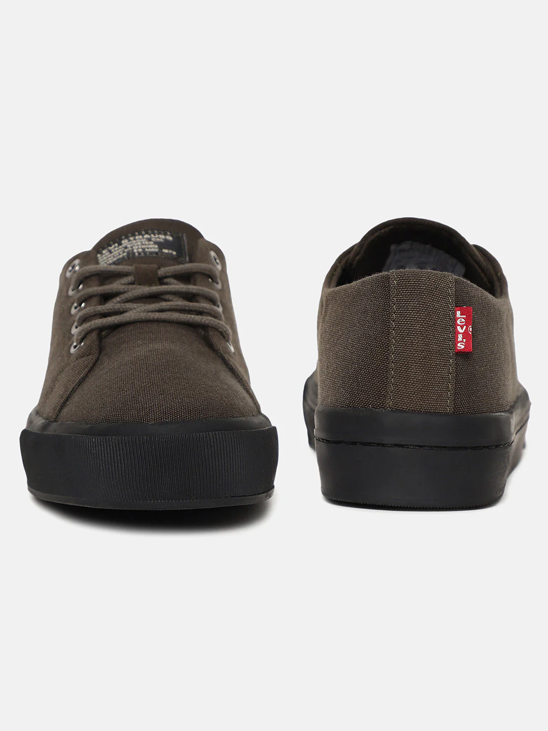 Men's Olive Solid Shoes - Image 3