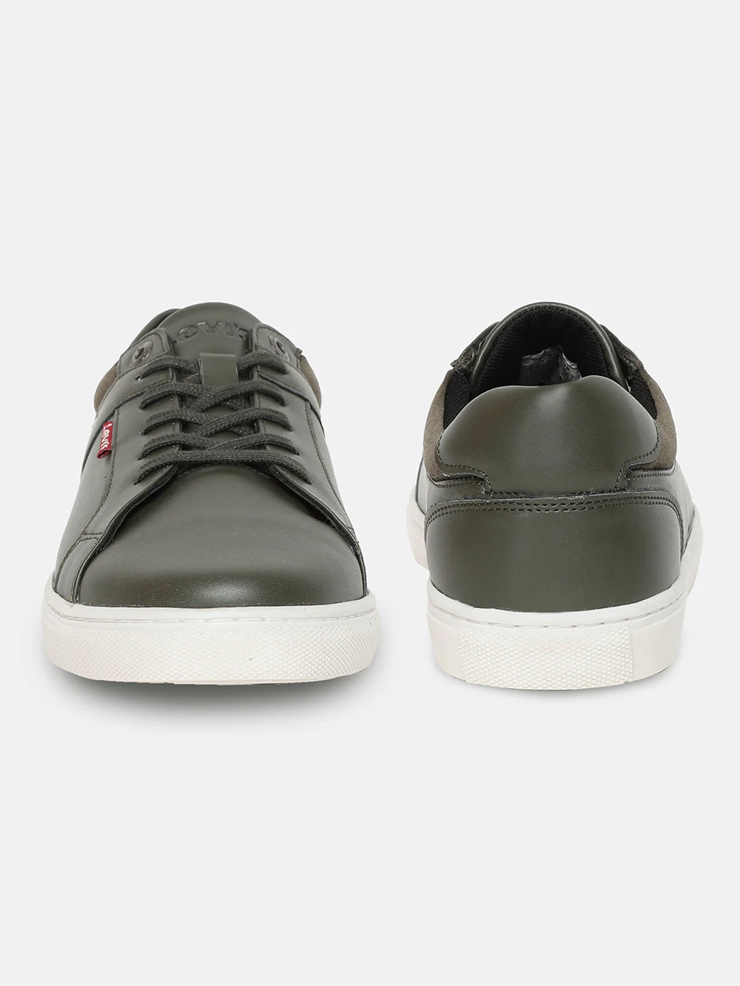 Men's Olive Solid Shoes - Image 3