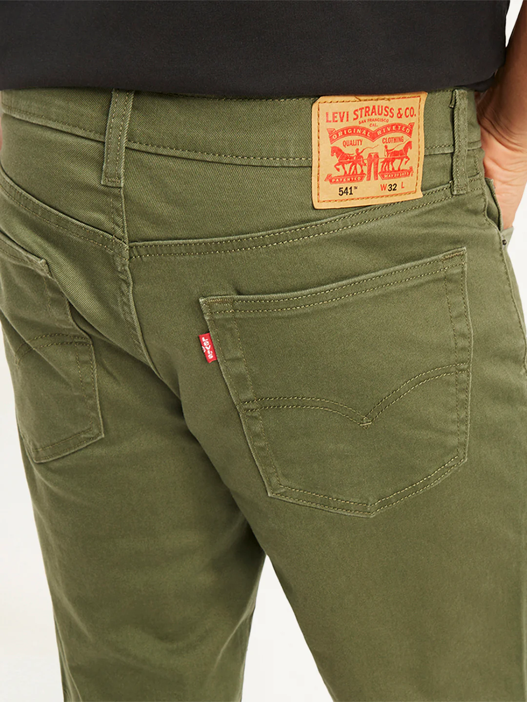 Men's Olive Tapered Shorts - Image 3