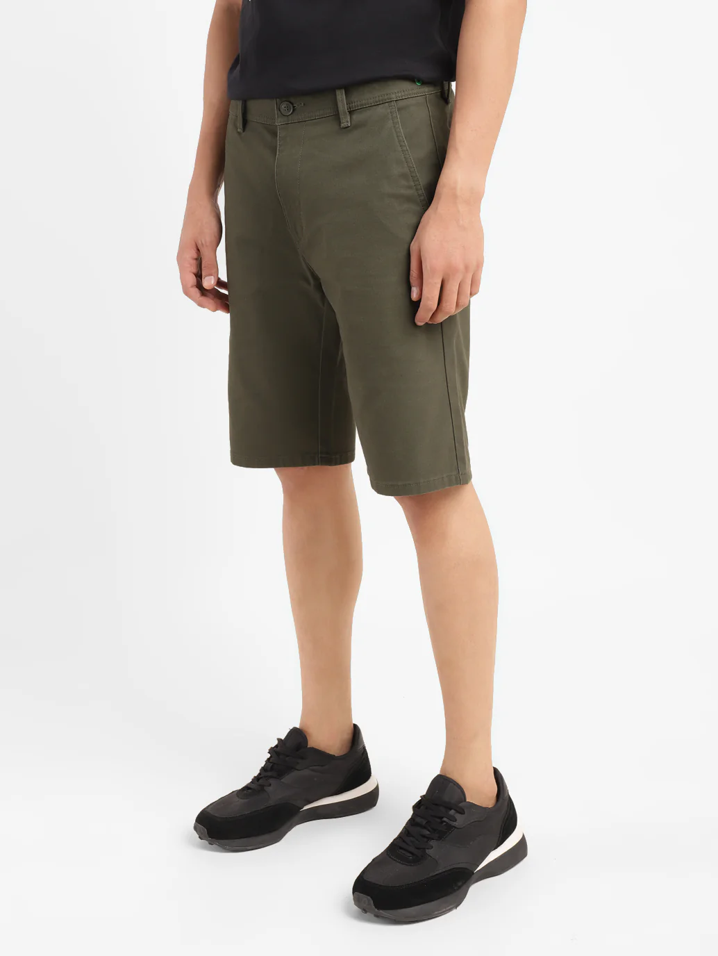 Men's Olive Tapered Shorts - Image 4