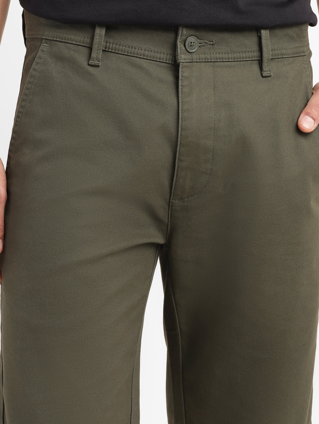 Men's Olive Tapered Shorts - Image 6