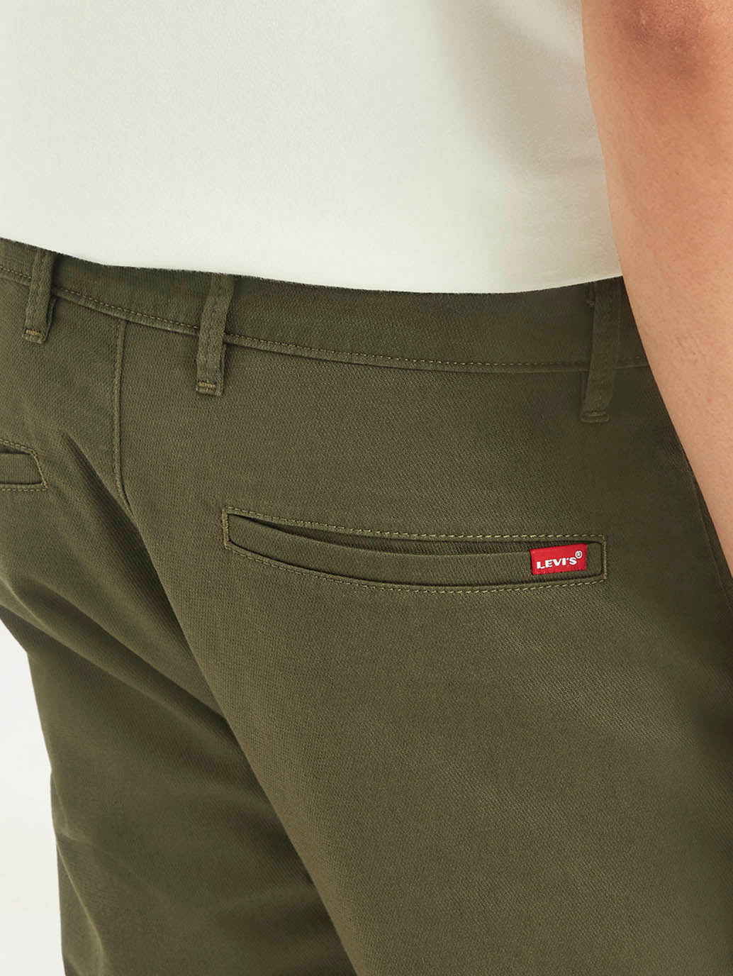 Men's Olive Tapered Trousers - Image 5