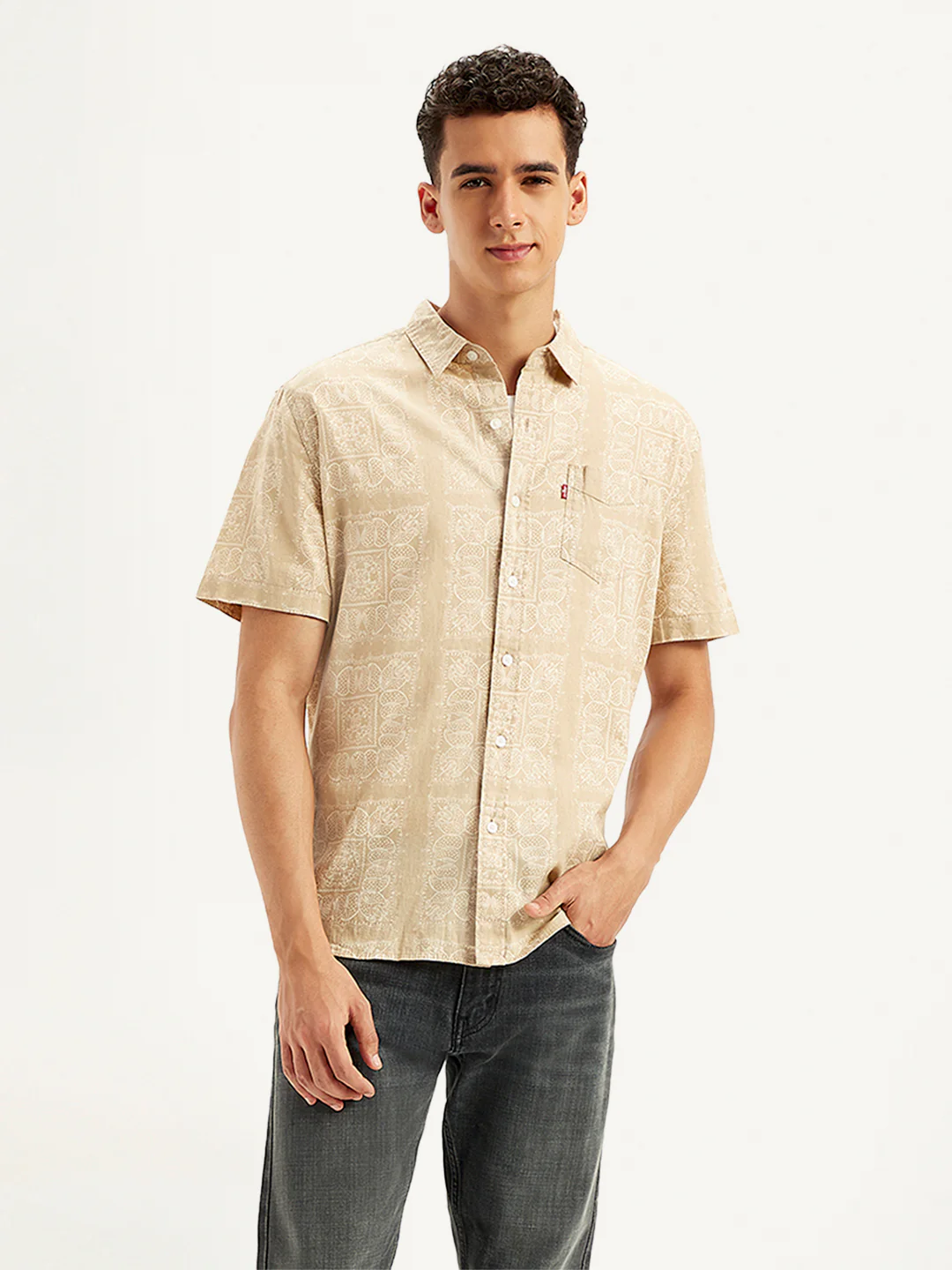 Men's Paisley Print Slim Fit Shirt - Image 2