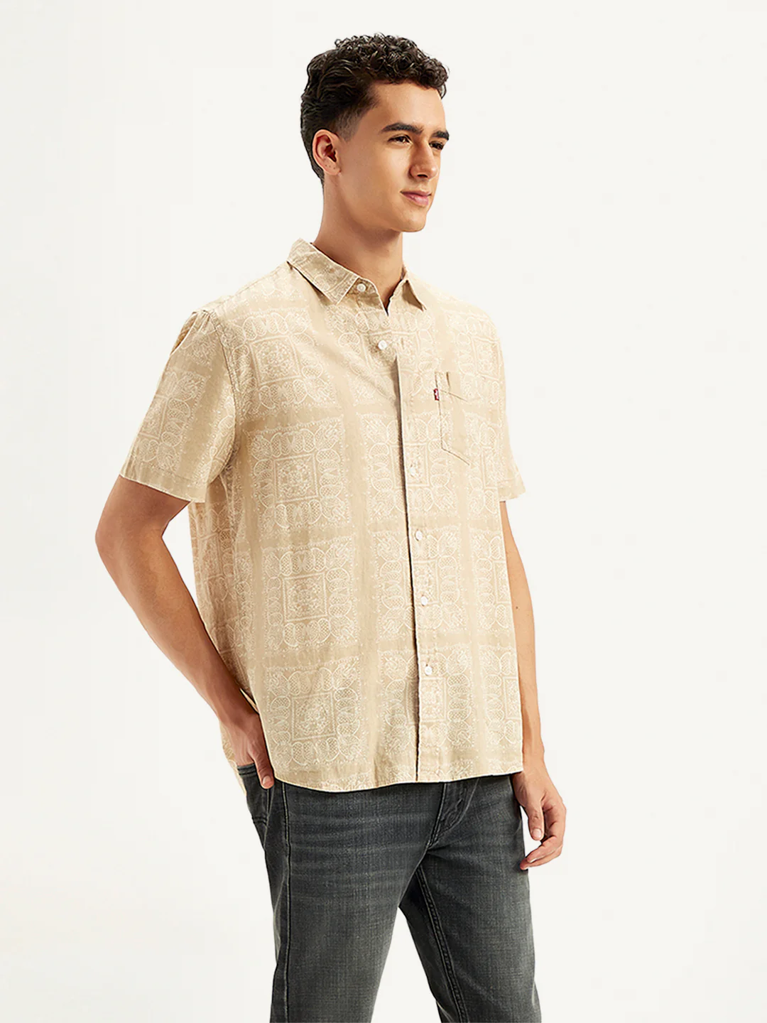 Men's Paisley Print Slim Fit Shirt - Image 4