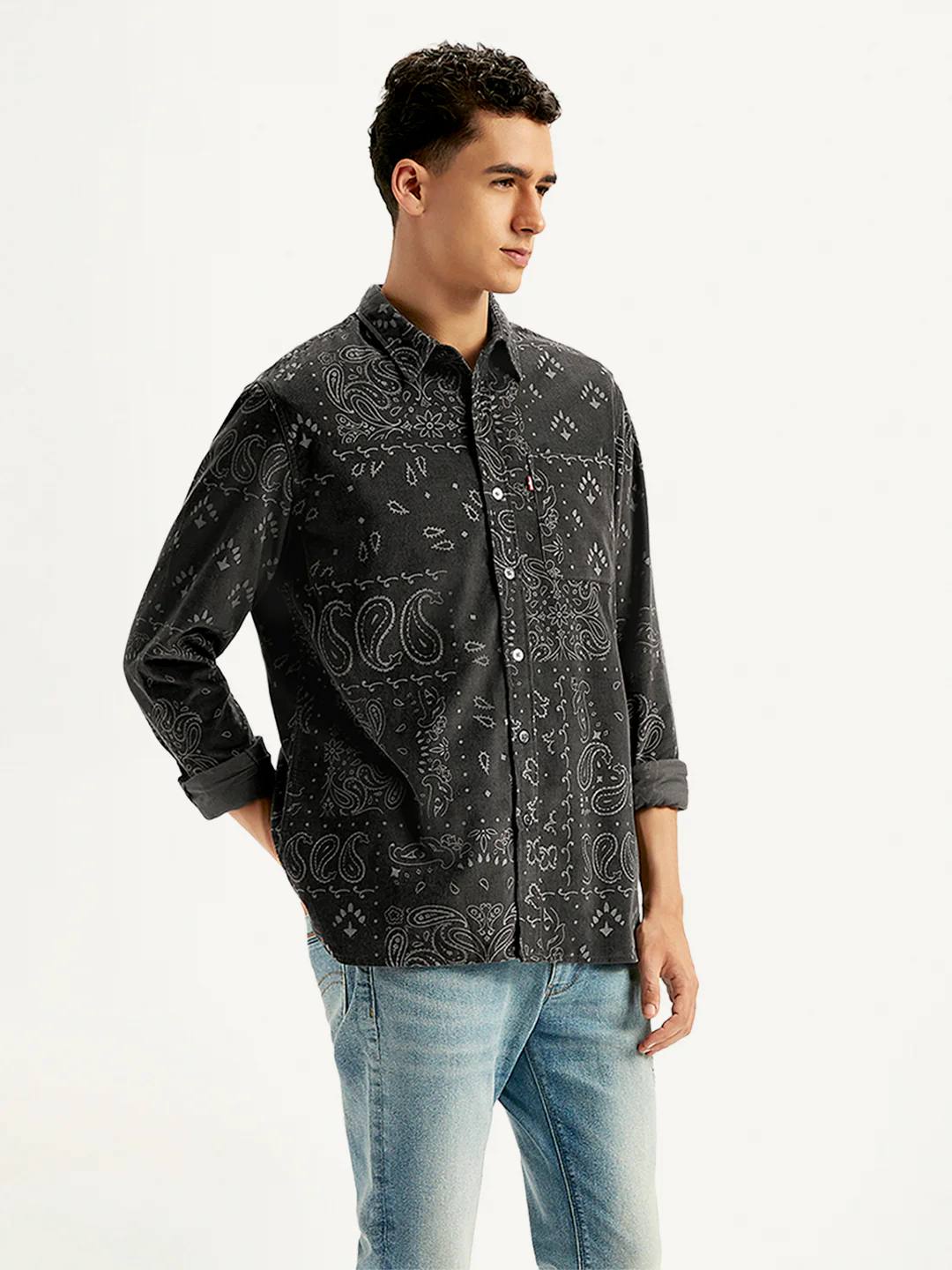 Men's Paisley Print Slim Fit Shirt - Image 4